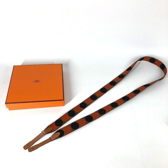 Hermes Orange and Black Shoulder Bag Strap To GO - Picture 1 of 7
